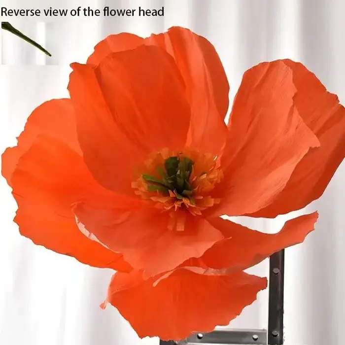 Fleurs en papier crépon faites à la main, accessoires de mariage, décoration de vitrine et d'allée de centre commercial, accessoires de simulation pour la photographie