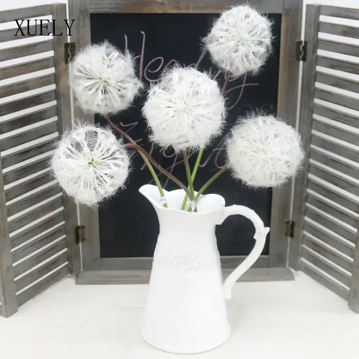 Fleur artificielle, pissenlit blanc