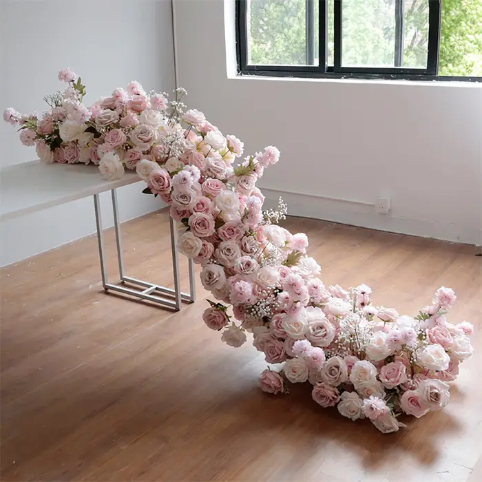 UFlower – roses blanches artificielles d'hortensia, 200cm, pour arrière-plan de mariage, centre de Table, décoration de fête, accessoires muraux pour événements
