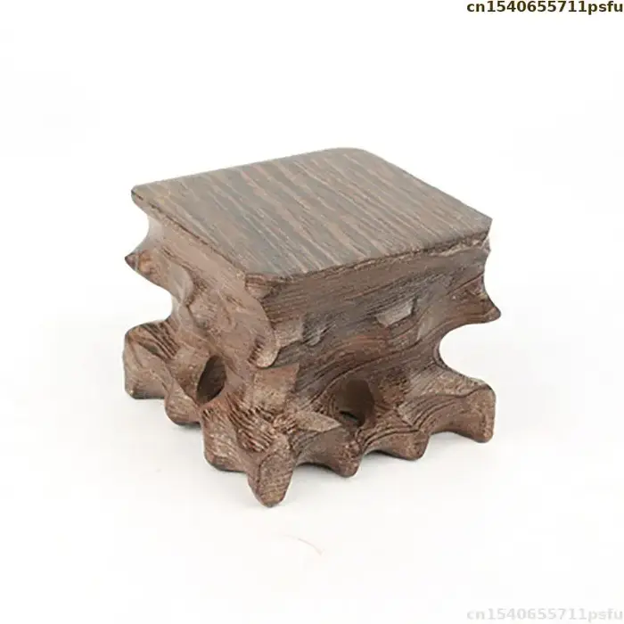 Support de table en bois massif naturel pour vase
