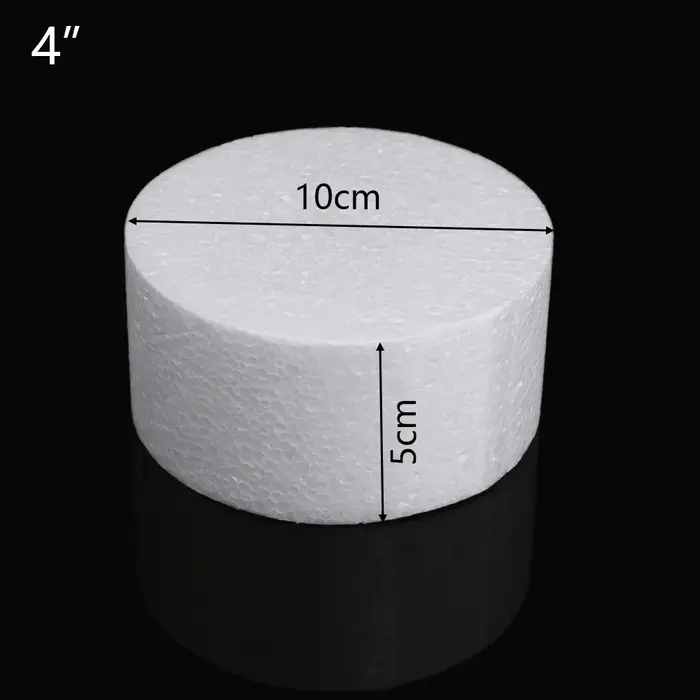 Moule à gâteau rond en mousse de polystyrène de 4/6/8 pouces pour décoration florale, modèle d'entraînement DIY pour fêtes