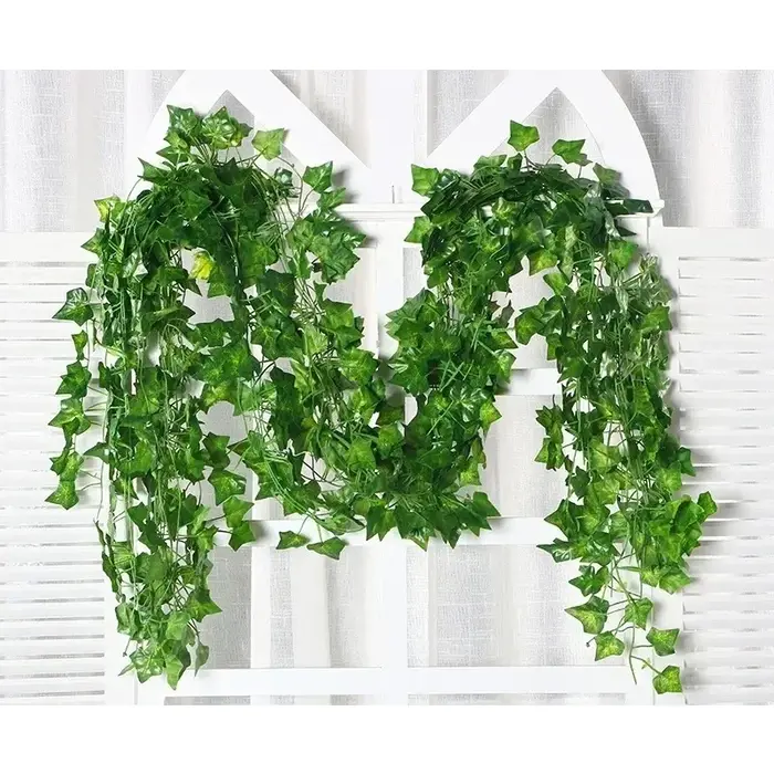 Vigne Liana artificielle suspendue au mur, 220cm, fausses plantes, ficelle de lierre, feuilles, déco