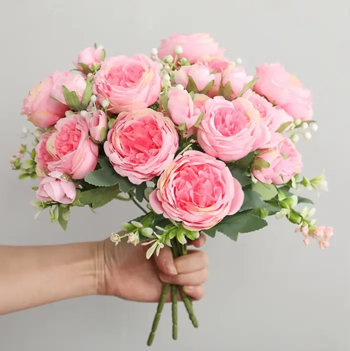 Bouquet de Roses Artificielles Romantiques