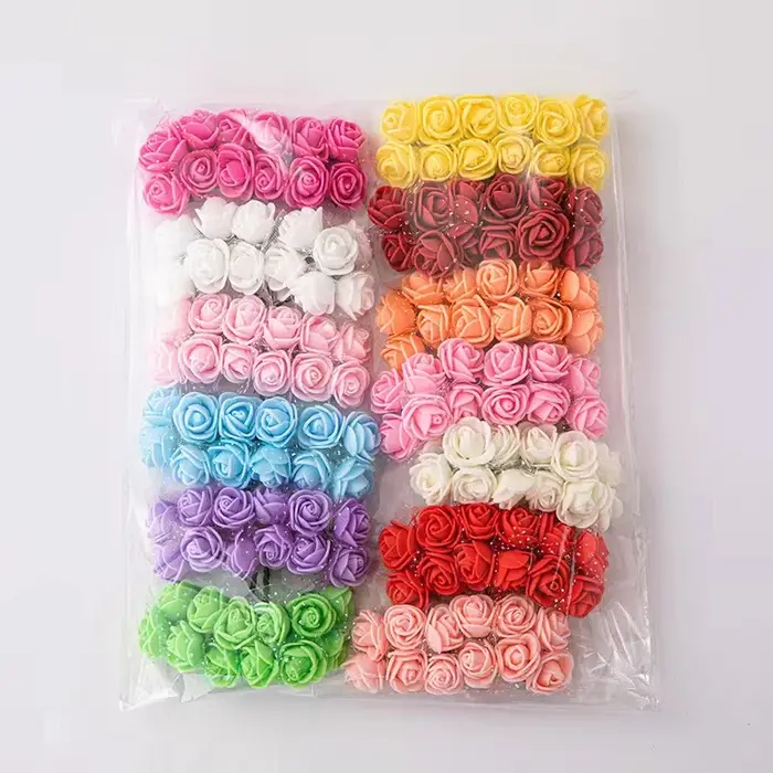 144 pièces mousse fleur artificielle multicolore mariage décor à la maison Scrapbooking