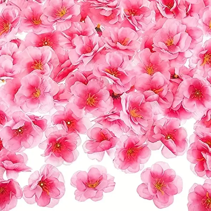 Pétales de fleurs de pêcher artificielles