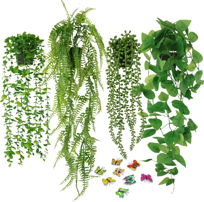 Plantes artificielles suspendues