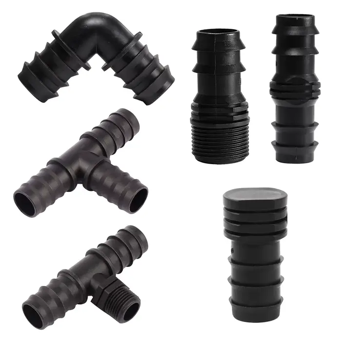 2pcs 25mm 1 "PE tuyau connecteur eau de jardin mini tuyau d’irrigation goutte à goutte connecteur de