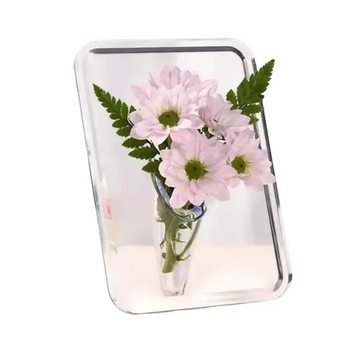 Vase à fleurs en acrylique transparent