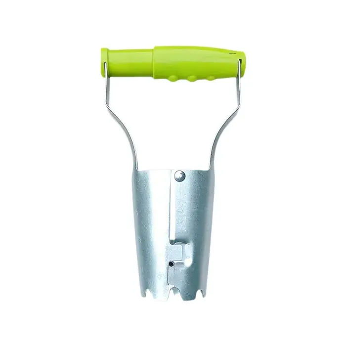 Semoir de plantation de fleurs en acier inoxydable avec manche en bois pour le jardinage