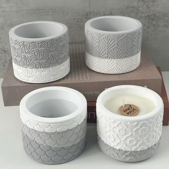 Pot de fleur en béton, moule en Silicone