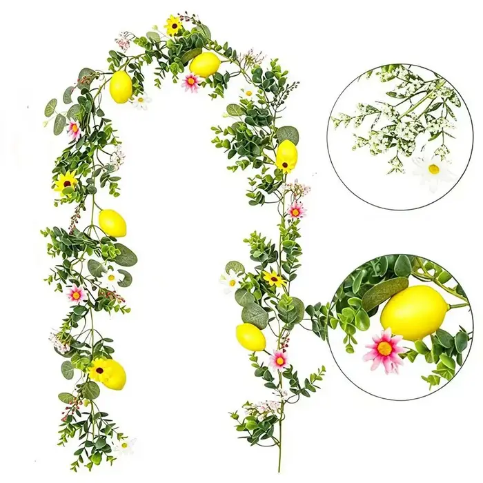 Fleurs en soie, vigne de citron artificielle