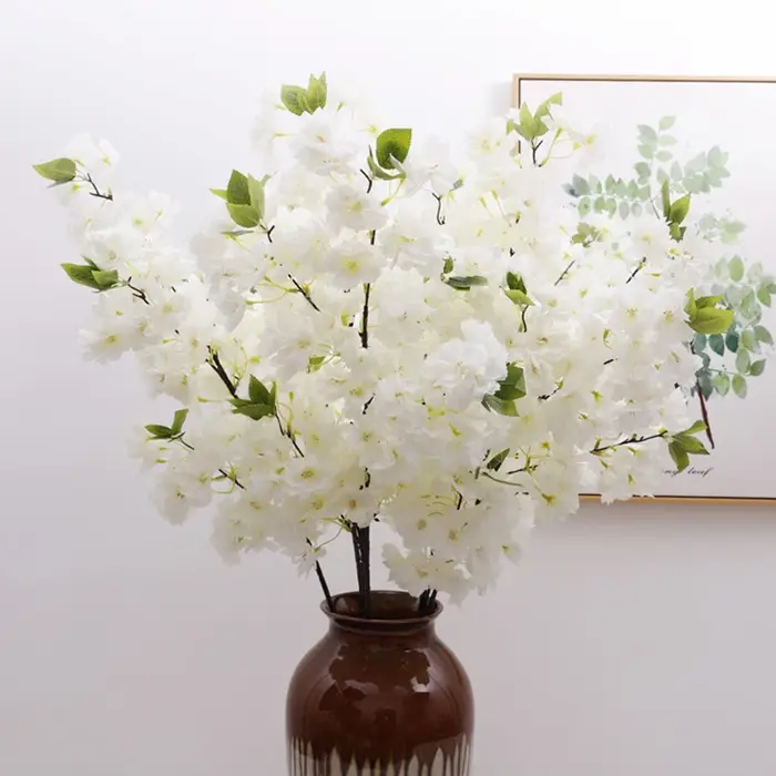 Fleur de cerisier artificielle rose blanc
