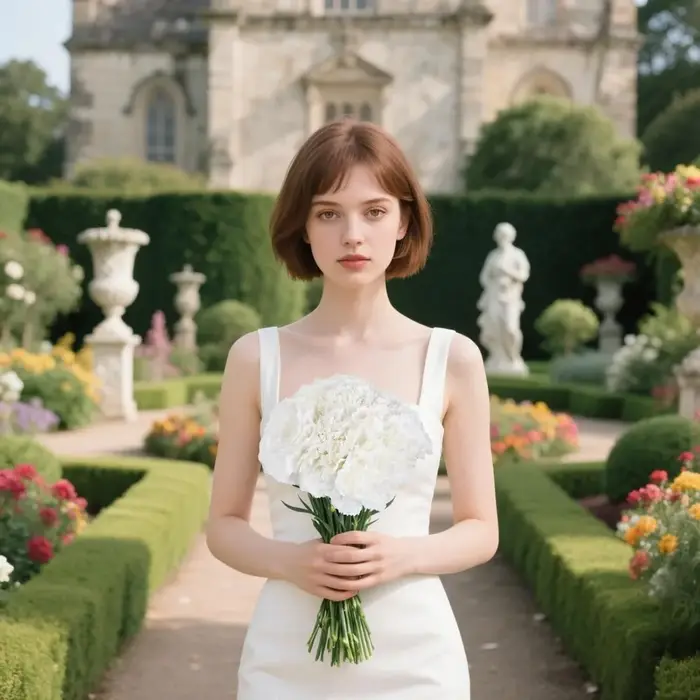 Bouquet de fleurs artificielles en soie de 15
