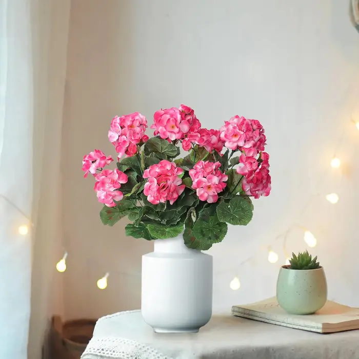 Simulation d'hortensia en géranium