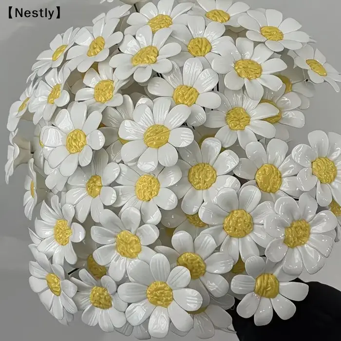 6/8/10 pièces de fleurs en céramique