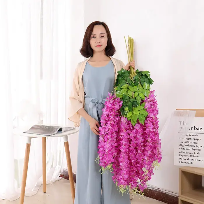 12 pièces de fleurs artificielles en soie