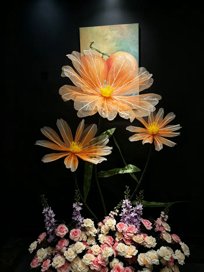 Fleur artificielle en soie pour décor de scène de mariage