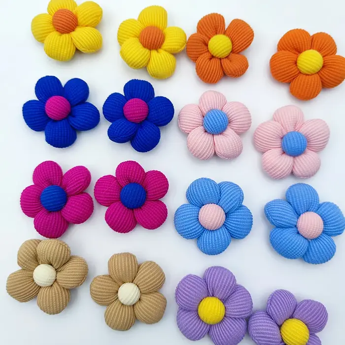 Accessoires de cheveux en coton de remplissage de fleurs