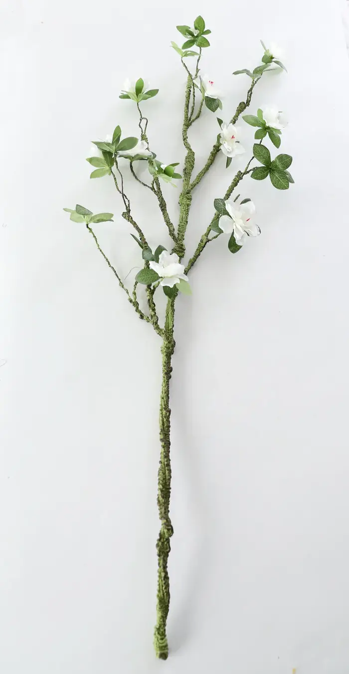Branches mousseuses d'azalées artificielles, fausses fleurs, rhododendron, décoration de la maison, 