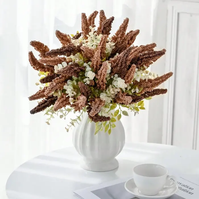 Fleurs artificielles en soie Bunble mariage guirlande maison chambre décor extérieur cour couronne mariée Bouquet Vase photographie Prop bricolage cadeau