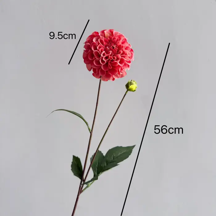 Lot de 5 fleurs artificielles hydratantes Dahlia à 2 têtes