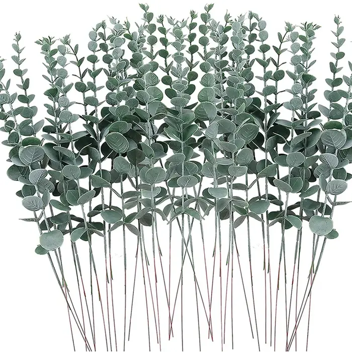 Plante artificielle bon marché Eucalyptu laisser offre spéciale pour noël maison mariage jardin décoration couronnes murales bricolage boîte-cadeau Scrapbook