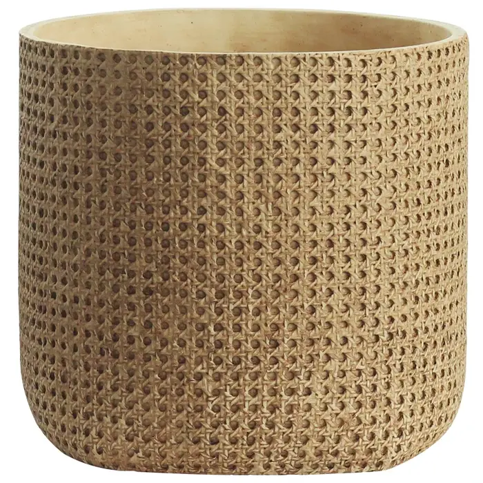 Grand Pot de fleur d'intérieur en Faux ciment tissé