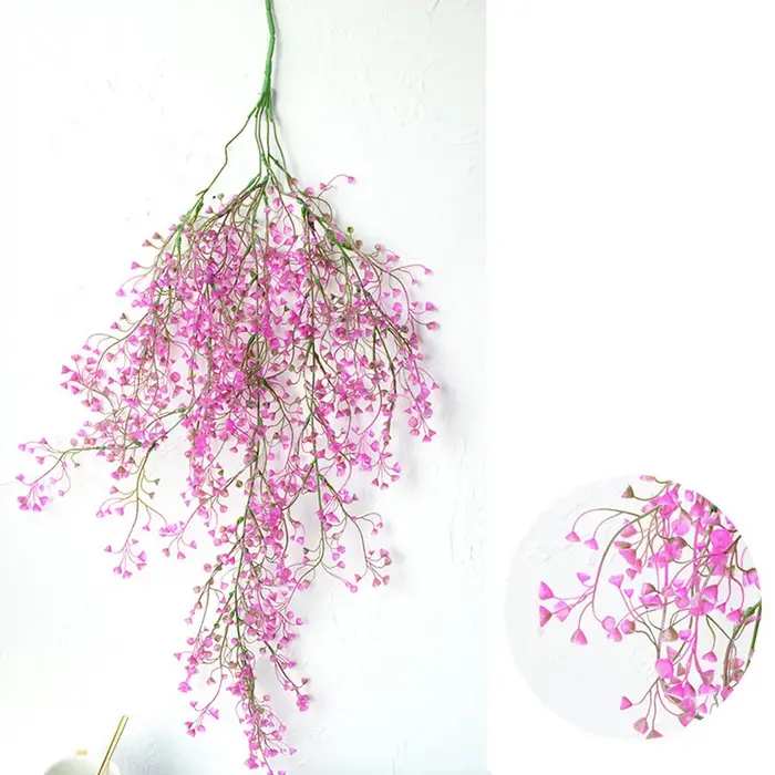 Plantes artificielles en plastique, fleurs artificielles, feuilles suspendues réalistes, lianes fait
