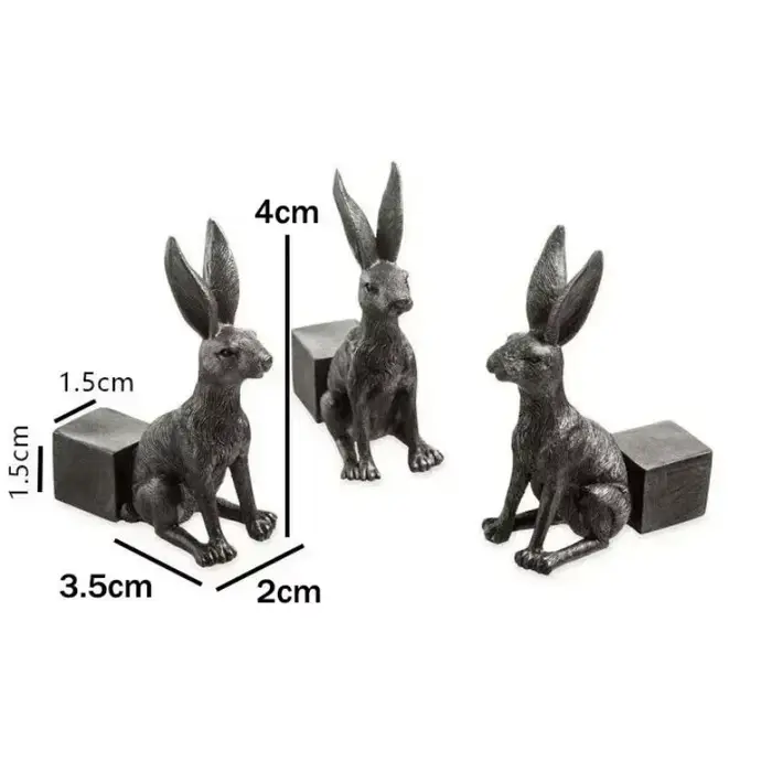 3 pièces Pot de fleur pieds support forme animale chat chien lapin Pots de plantes Risers Pad extéri