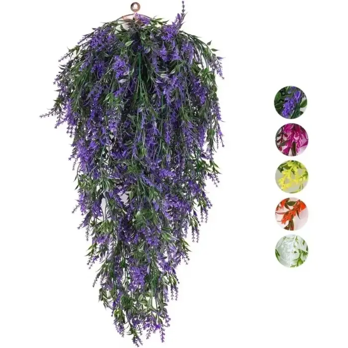 Guirlande de fleurs artificielles multicolores en glycine