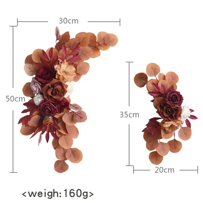 Yannew-Fleurs de signe de bienvenue de mariage, arche artificielle en terre cuite, butin de fleurs p