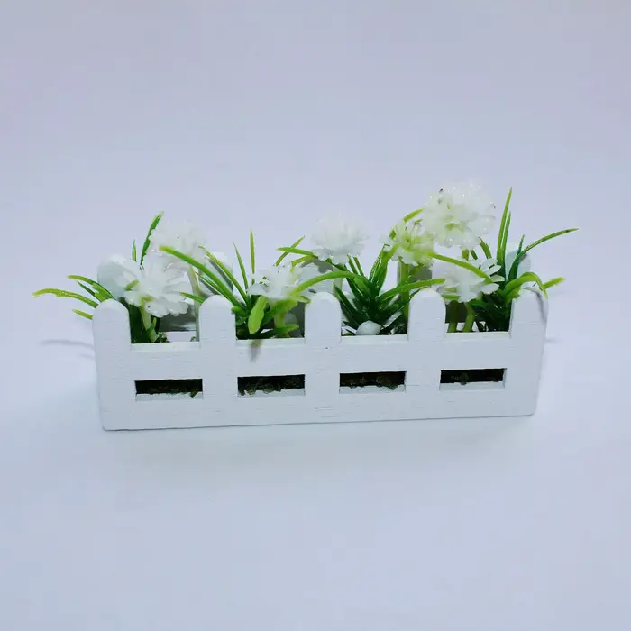 Simulation de fleurs de clôture Miniature, décoration de maison en pot, Mini ornement de fleurs, acc
