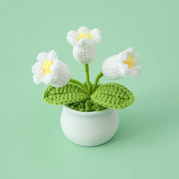 Orchidée au crochet faite à la main