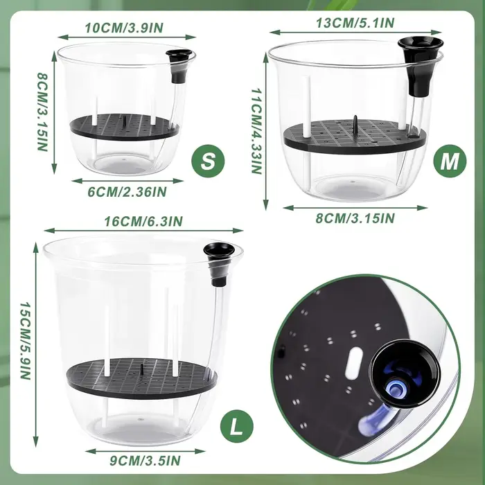 Lot de 2 pots auto-arrosants
