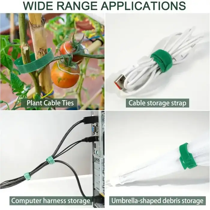 Attaches de jardin vertes 100 pièces