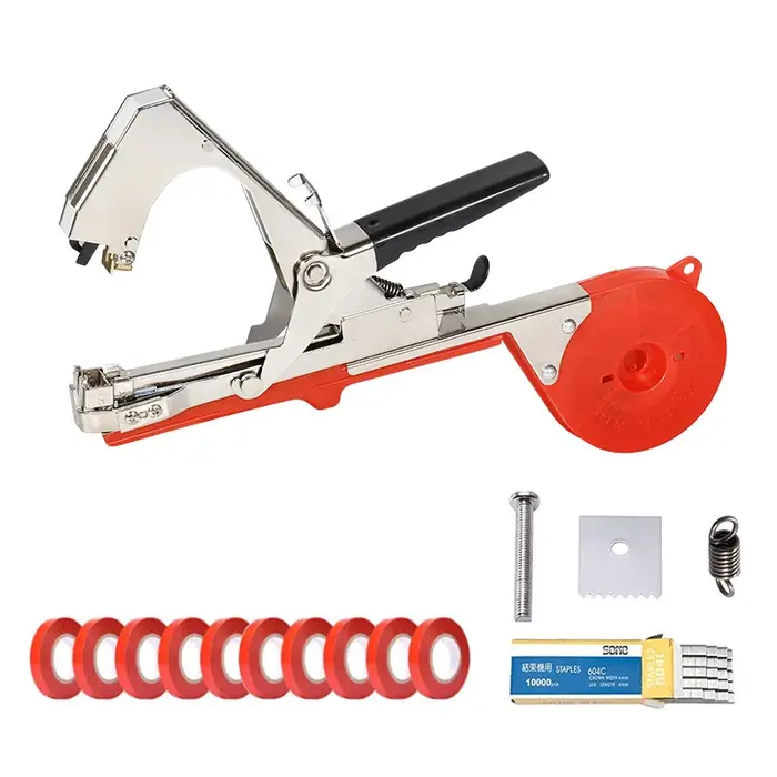 Outils de jardin jarretelles plantes branche de plante attachant à la main Machine à relier bandes de ruban de légumes