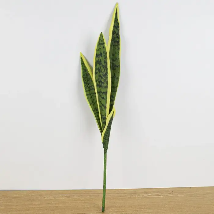 Plante serpent artificielle, branche unique, couronne d'aménagement paysager d'intérieur, Agave bleu
