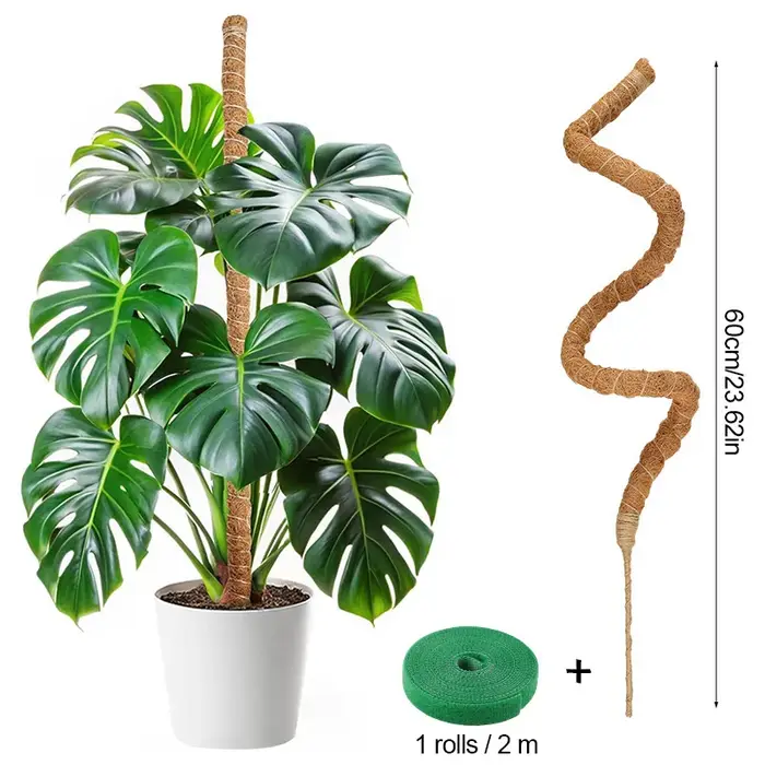 Support de Plantes en Fibre de Coco Flexible pour Trepieds, Bâton d'Extension pour Palmiers, Décorat