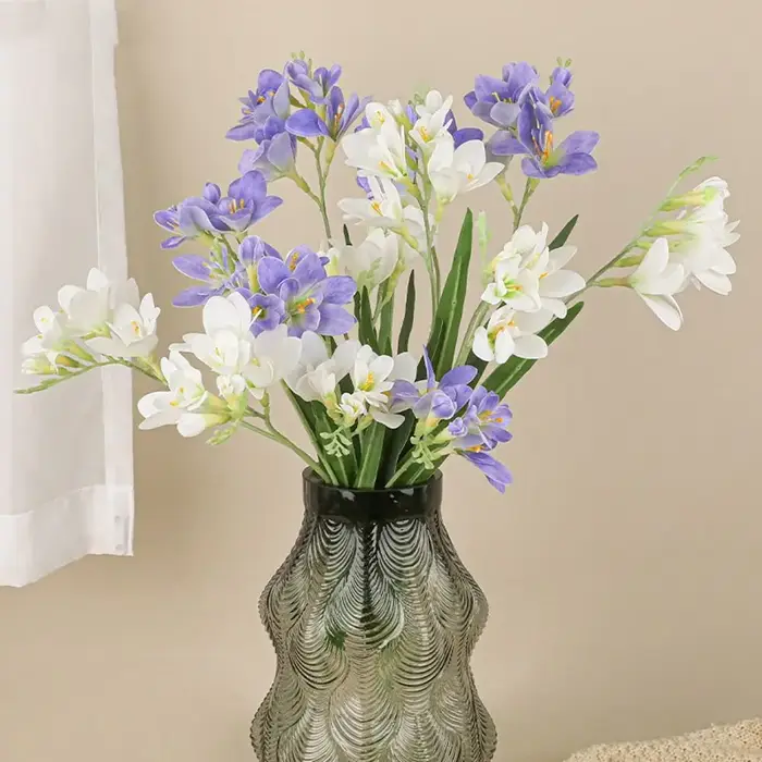 2 Fourchettes de fleurs artificielles de freesia