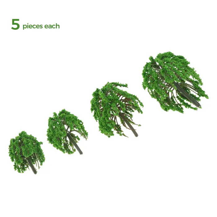 Arbre de Saule Artificiel Miniature pour Paysage de Train, 20 Pièces