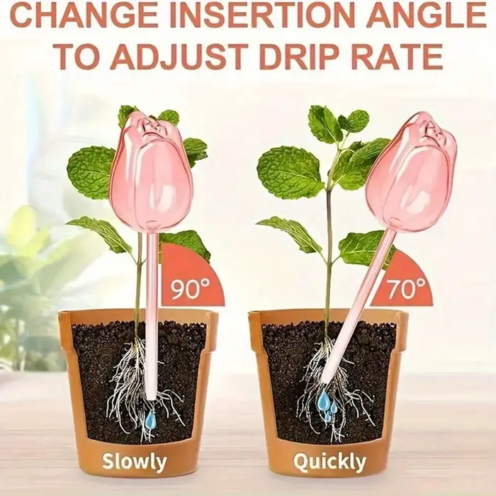 Boules d'arrosage pour plantes tulipes roses de jardin