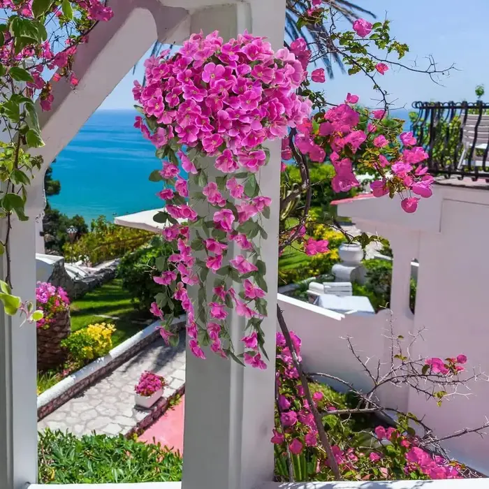 Guirlande de fleurs artificielles en lierre violet pour décoration d'arche de mariage