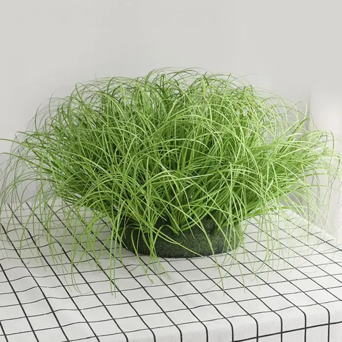 1 branche 35/42cm plante artificielle belle conservation de la fraîcheur Flexible bureau oignon artificiel feuilles d'herbe parapluie fournitures de fête