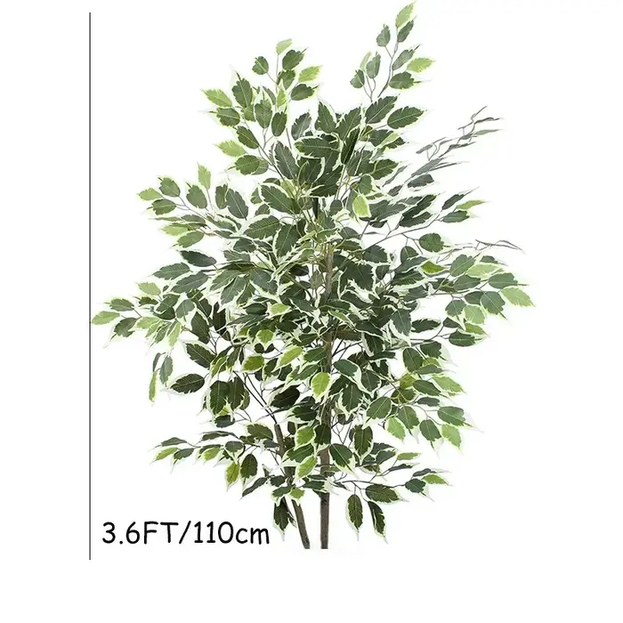 Grand arbre artificiel Ficus de 3 à 6 pieds, fausses plantes palmiers, arbre Banyan en plastique au 