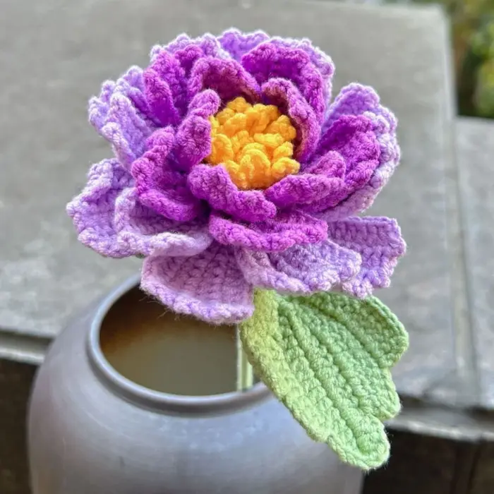 Bouquet de pivoines artificielles au Crochet fait à la main