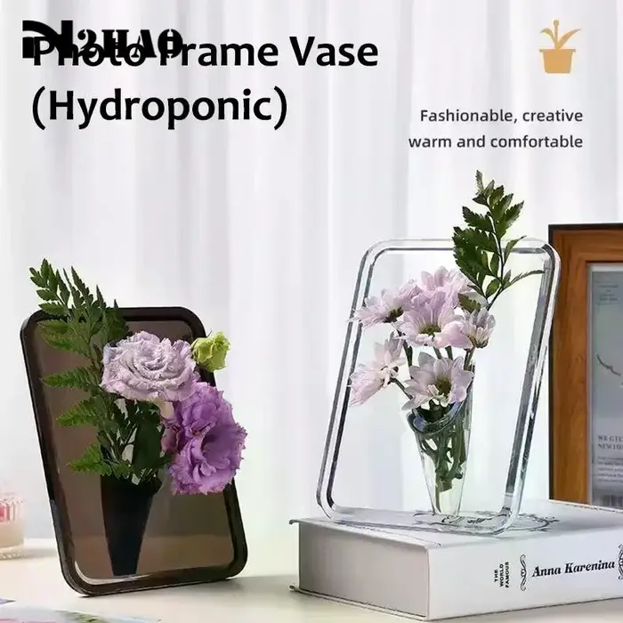 Vase à fleurs en acrylique transparent