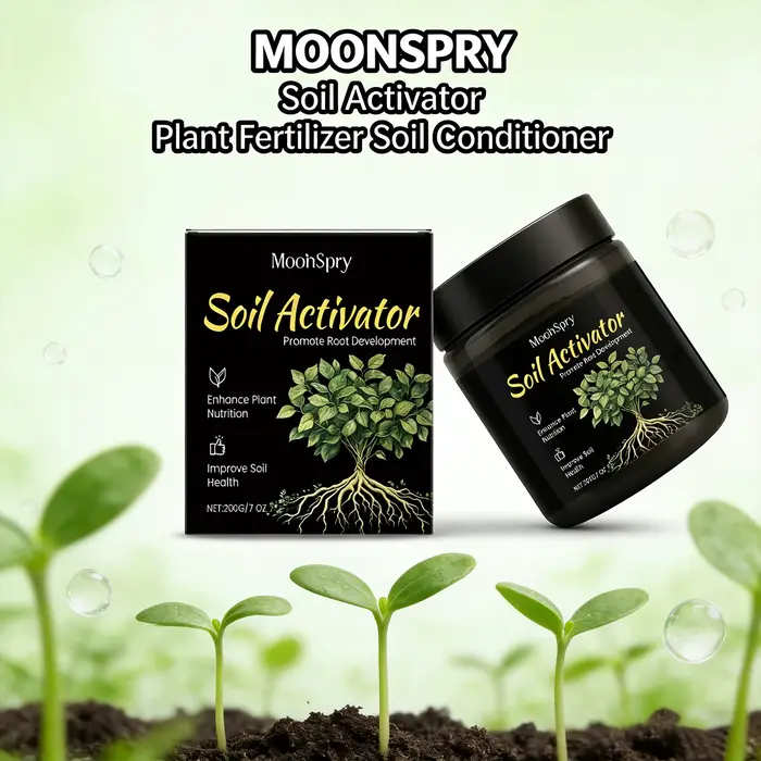 MoonSpry Activateur de Sol Puissant Engrais pour Jardin et Plantes Améliore la Consistance du Sol Co
