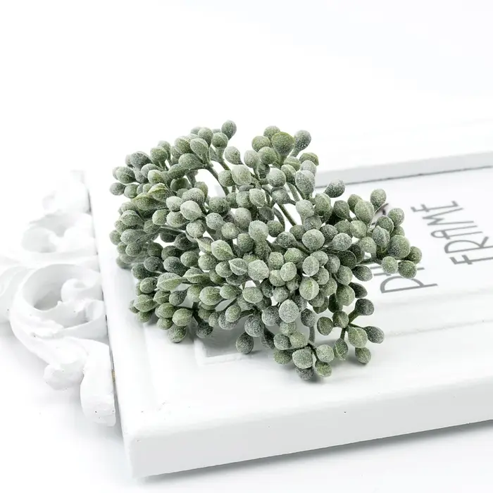 Bouquet de fleurs artificielles, baies, étamines, fausses plantes, pour décoration de maison, décorations de mariage, accessoires de guirlande artisanale, DIY, 1/3