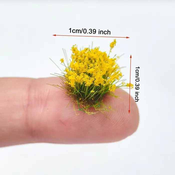 14 bouquets de fleurs miniatures artificielles pour la création de modèles DIY/aménagement de trains miniatures/micro-paysages/scénarios de wargaming
