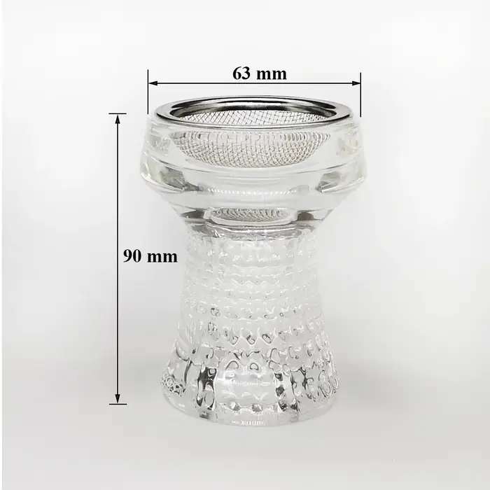Bols à ovale guilé en verre transparent